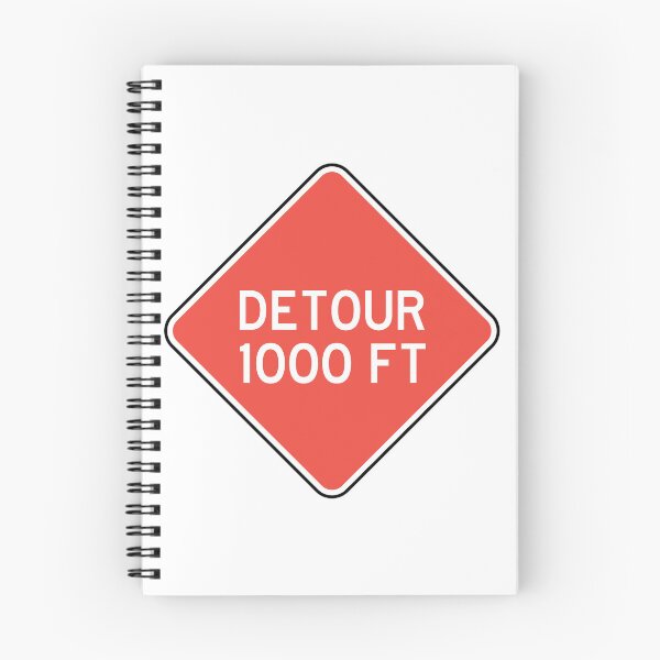 Item preview, Detour 1000 FT | Detour sign | White and Red designed and sold by rsty11.