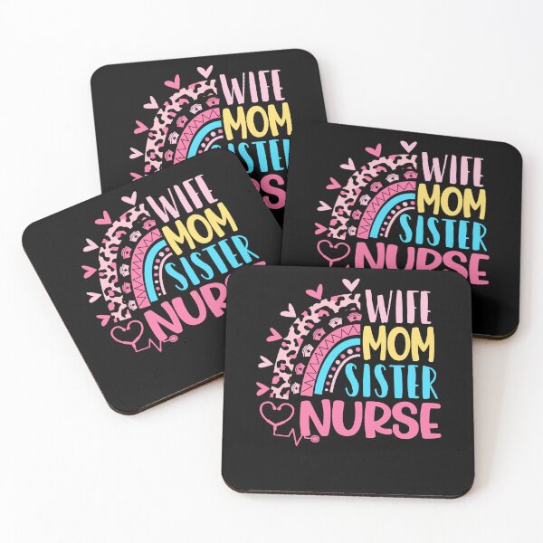 Artikelvorschau, Ehefrau, Schwester, Mutter, Krankenschwester, Muttertag, Krankenschwestern, Tag, Leopard, Regenbogen entworfen und verkauft von EasyPrintGift.