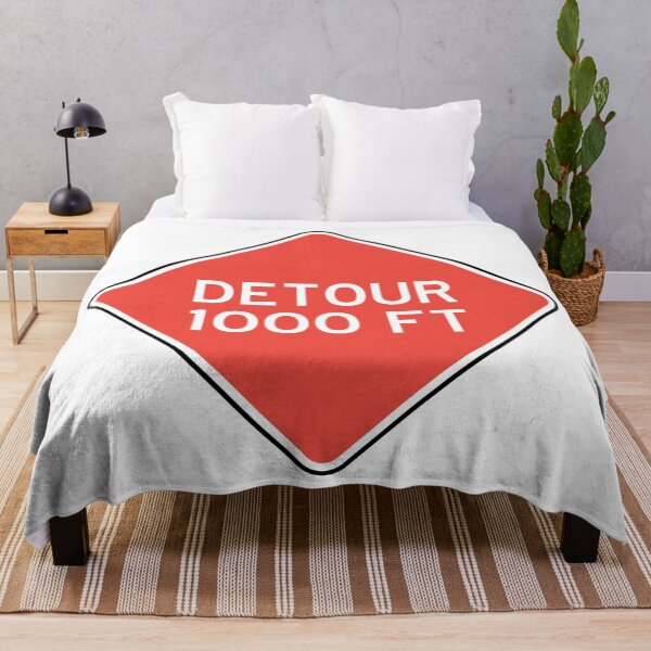 Item preview, Detour 1000 FT | Detour sign | White and Red designed and sold by rsty11.
