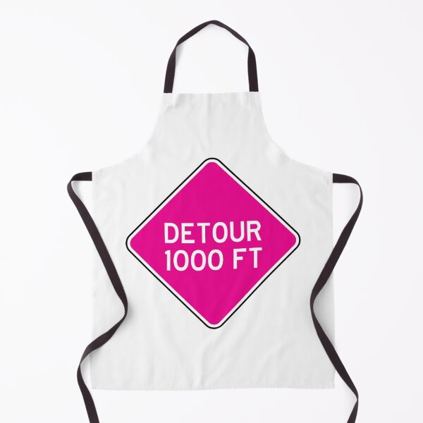 Item preview, Detour 1000 FT | Detour sign | White and Pink designed and sold by rsty11.