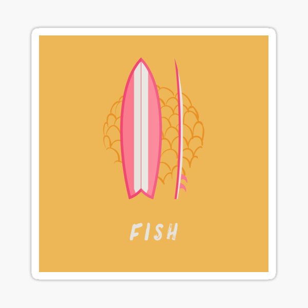 Fish Surfboard Sticker