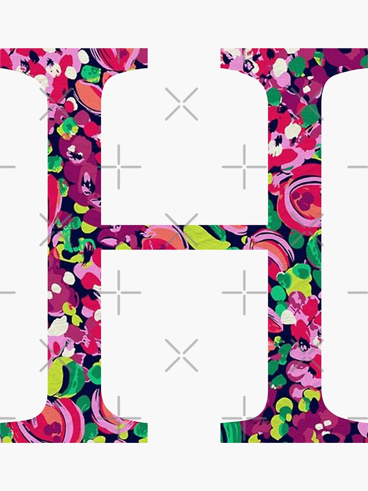 Letter H Sticker For Sale By Mynameisliana Redbubble