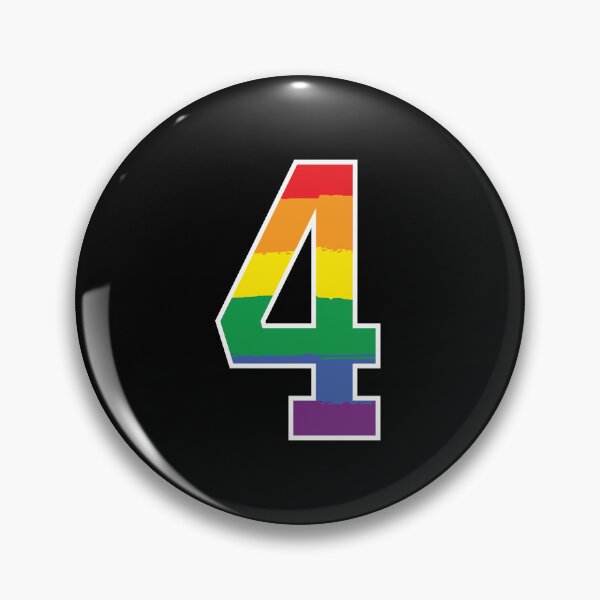Item preview, Number 4 Rainbow LGBT pride four designed and sold by LoveIsColorful.