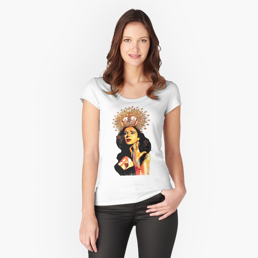Vista previa del artículo con la obra «Camiseta entallada de cuello ancho», diseñado y vendido por danimota.