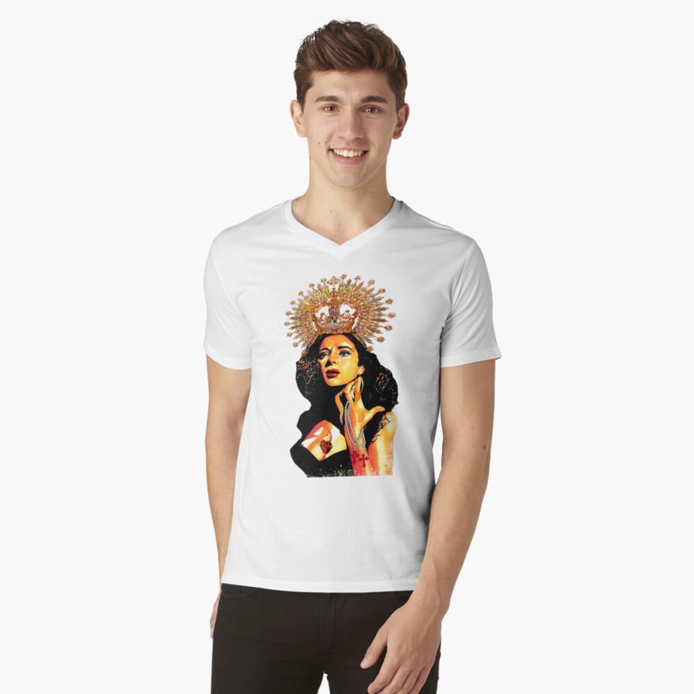 Vista previa del artículo con la obra «Camiseta de cuello en V», diseñado y vendido por danimota.