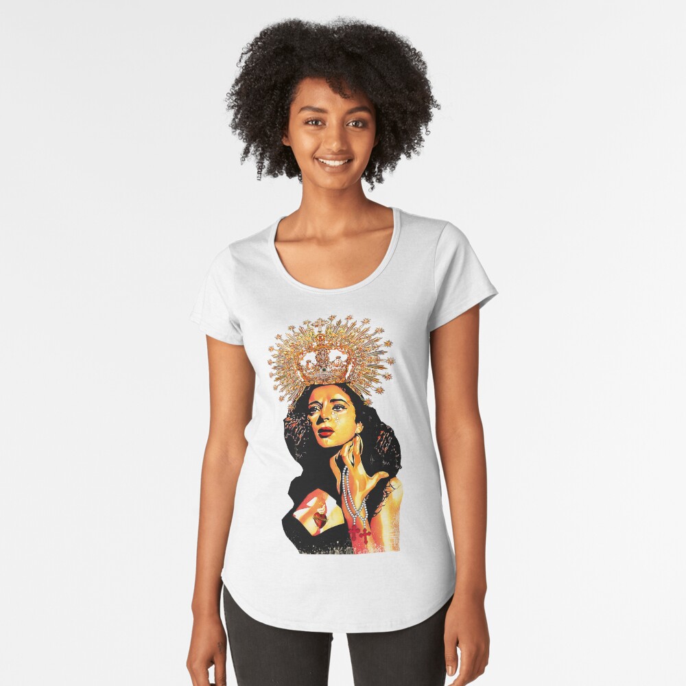 Vista previa del artículo con la obra «Camiseta premium de cuello ancho», diseñado y vendido por danimota.