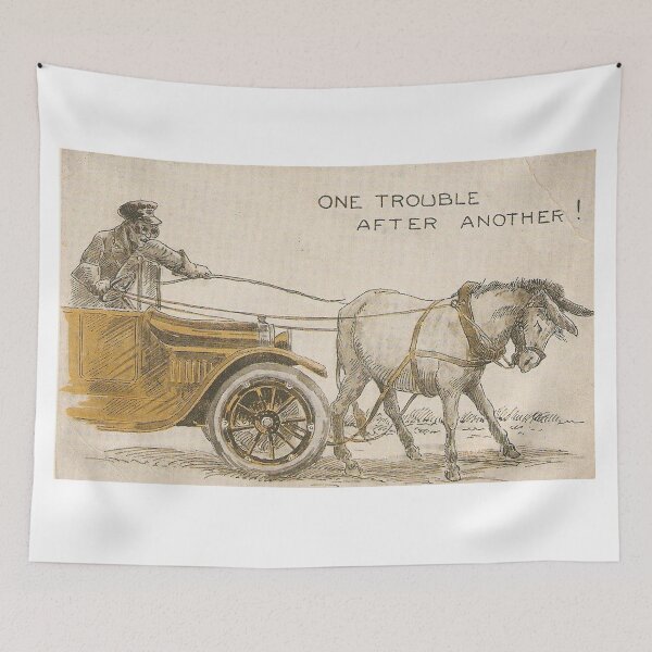 Item preview, One trouuble after another. Donkey Humorous old vintage American designed and sold by mariawoodi.