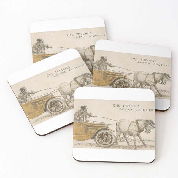Item preview, One trouuble after another. Donkey Humorous old vintage American designed and sold by mariawoodi.