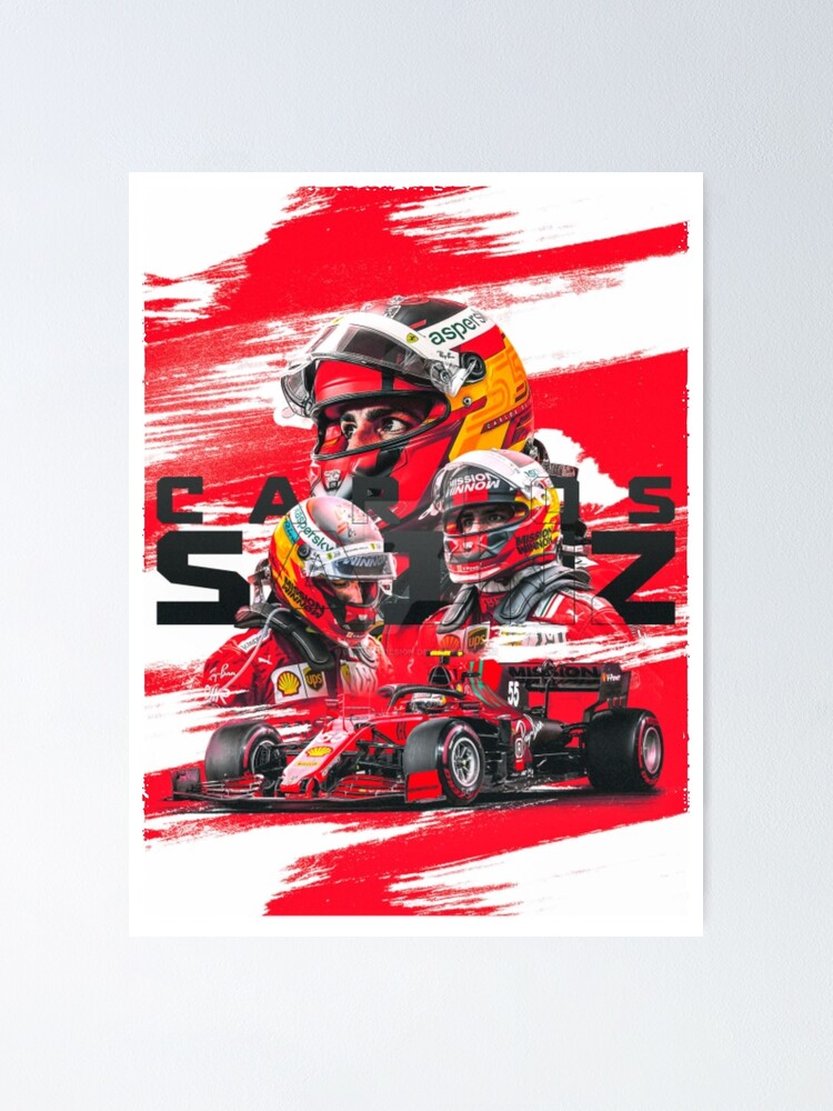 "CARLOS SAINZ JR" Poster for Sale by LindaFloreses Redbubble