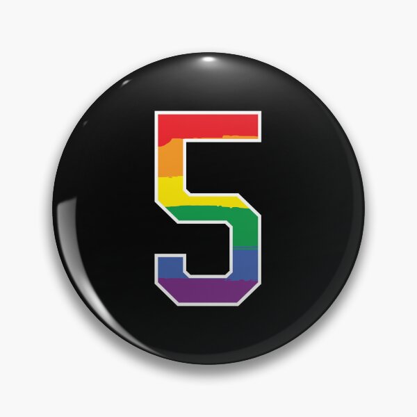 Item preview, Number 5 Rainbow LGBT pride five designed and sold by LoveIsColorful.