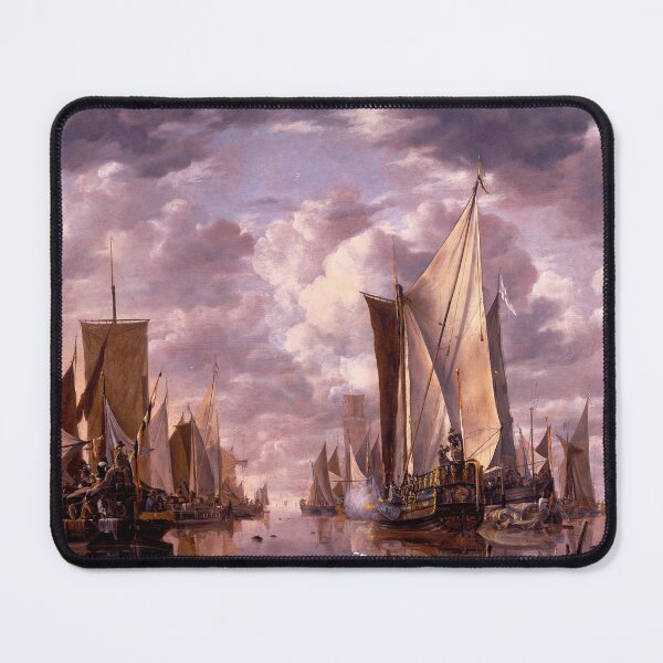 Item preview, Shipping in a Calm at Flushing with a States General Yacht Firing a Salute - Jan van de Cappelle (1649) designed and sold by Geraldo Garcia.