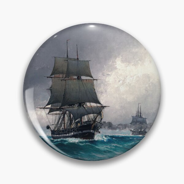 Item preview, Quiet evening in the North Sea with the frigate "Jylland" surrounded by ships - Carl Locher (1876) designed and sold by Geraldo Garcia.