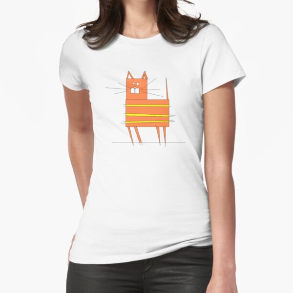 Orange Cat (unisex: the best kind of sex) Fitted T-Shirt