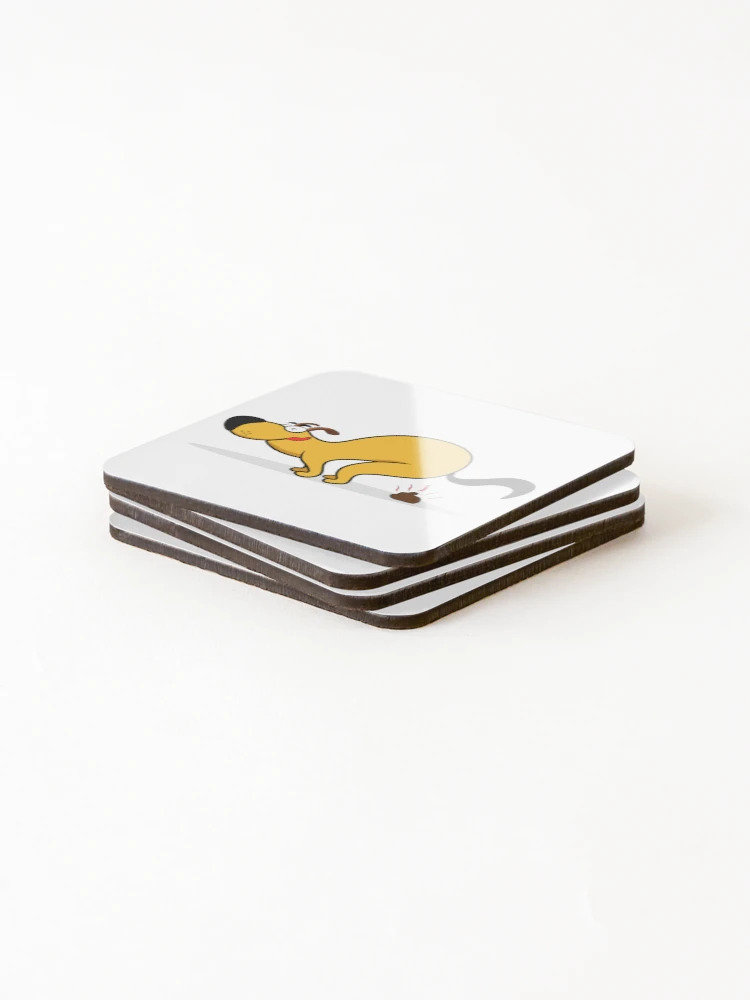 Thumbnail 4 of 5, Coasters (Set of 4), Dogs Pooping designed and sold by Wolf Atelier.