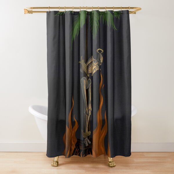 palm skeleton Shower Curtain