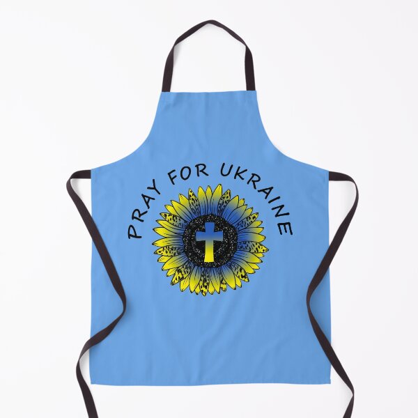 Item preview, Pray for Ukraine Blue and Yellow Sunflower and Cross designed and sold by LindaCooke.