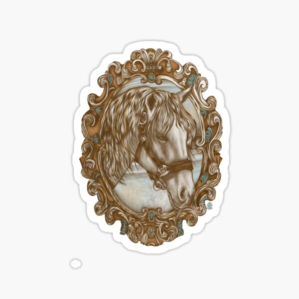 Ornate Horse Portrait Sticker