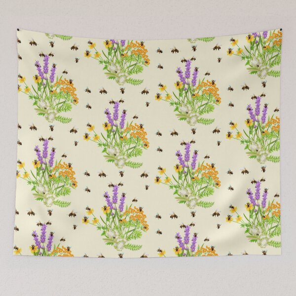 Item preview,  Flowers Summer  Honey bees designed and sold by TeeARTHY.