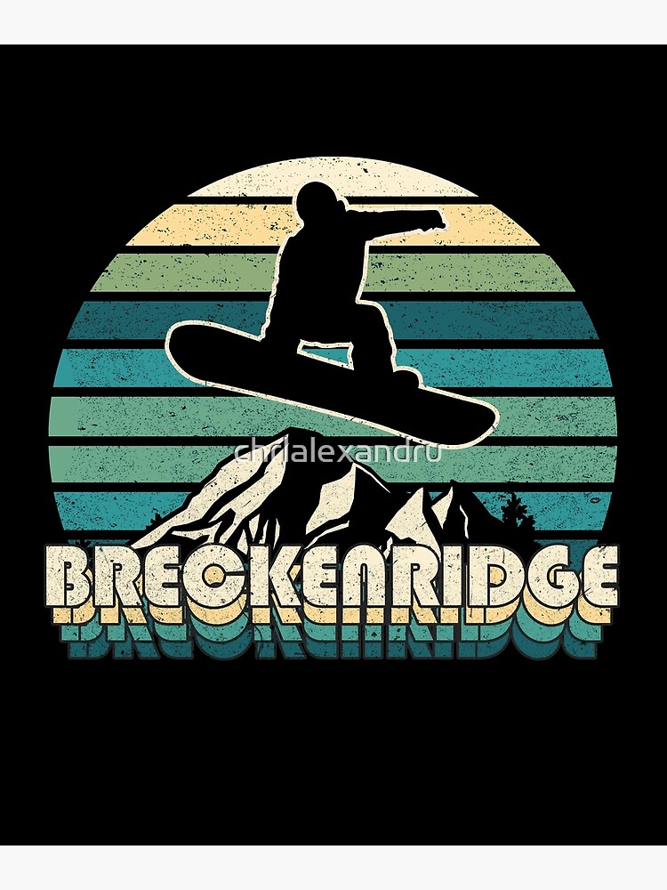 Disover Breckenridge snowboard fun Premium Matte Vertical Poster