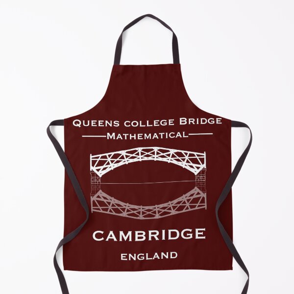 Item preview, Cambridge Queens College Mathematical bridge in White Ink with Oxblood Red background designed and sold by Elizabeth-Banks.