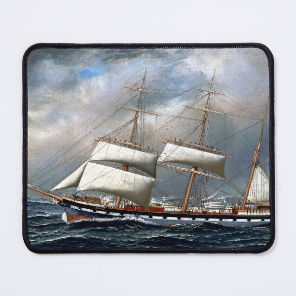 Item preview, The Norwegian bark Superb shortening sail in mid-ocean - Antonio Jacobsen (1904) designed and sold by Geraldo Garcia.