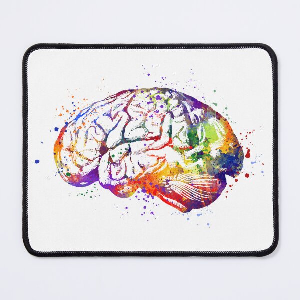 Item preview, Human Brain Anatomy Watercolor Medicine Gift designed and sold by LotusGifts.