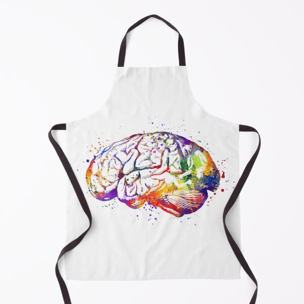 Item preview, Human Brain Anatomy Watercolor Medicine Gift designed and sold by LotusGifts.