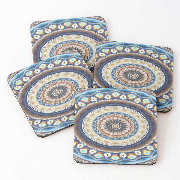 Item preview, Blue white and orange Mandala designed and sold by Thsid.