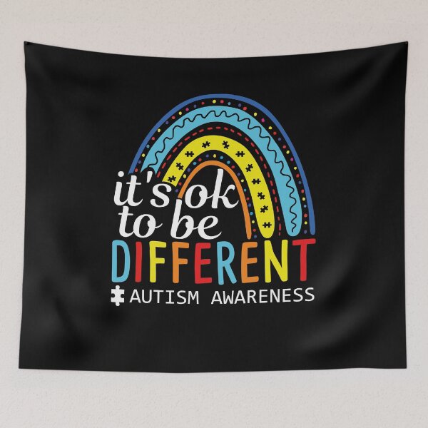 Item preview, it's ok to be different autism awareness Day raimbow puzzls design designed and sold by KElife.