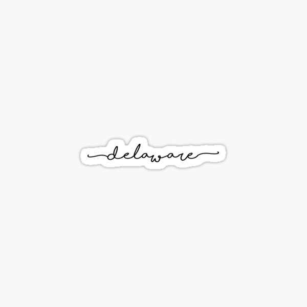 Delaware Script Sticker