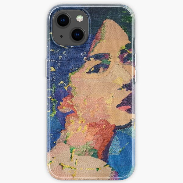 Portrait blue lady tapestry iPhone Soft Case