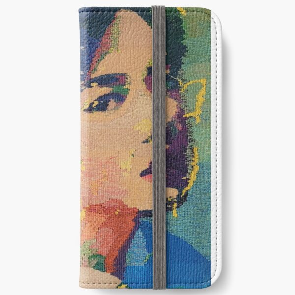 Portrait blue lady tapestry iPhone Wallet