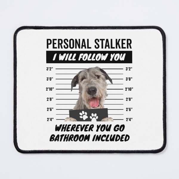 Item preview, Personal Stalker Dog – Irish Wolfhound designed and sold by More Cute Dogs.