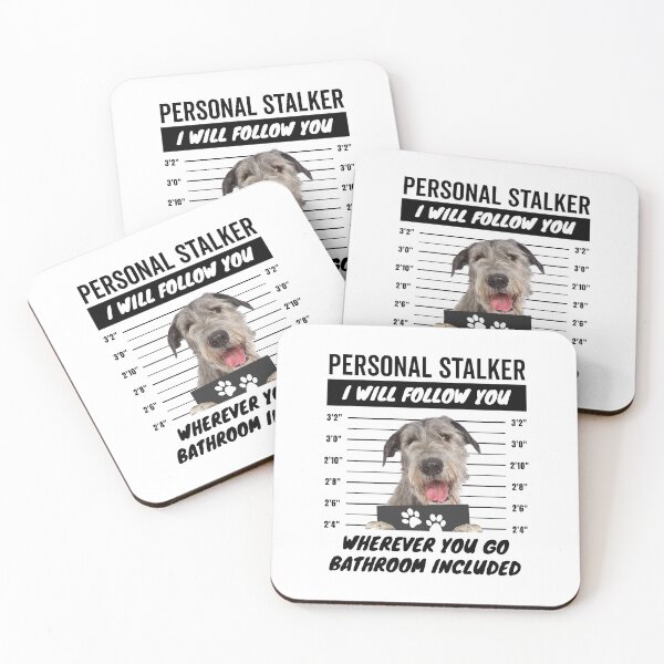 Item preview, Personal Stalker Dog – Irish Wolfhound designed and sold by More Cute Dogs.