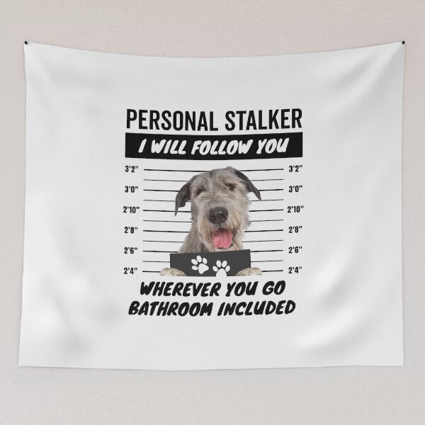 Item preview, Personal Stalker Dog – Irish Wolfhound designed and sold by More Cute Dogs.