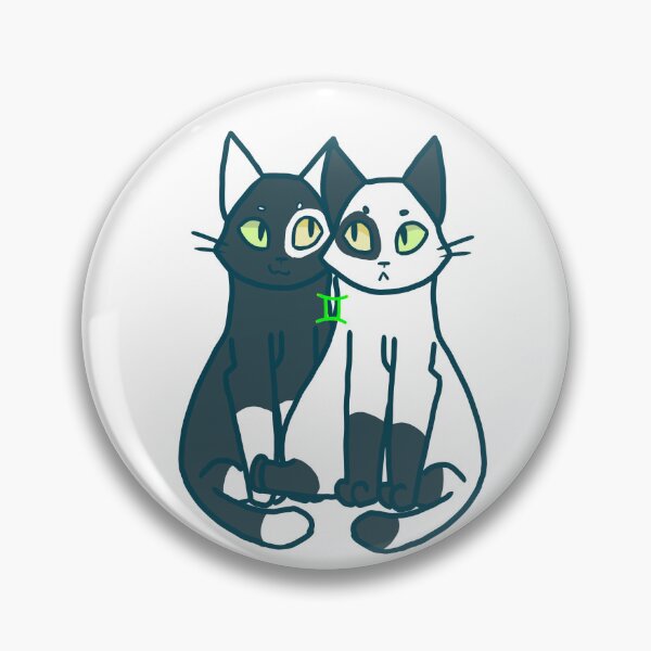 Item preview, Gemini Zodiac Cat designed and sold by DesertPaint.