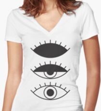 The Witch's Eyes Women's Fitted V-Neck T-Shirt