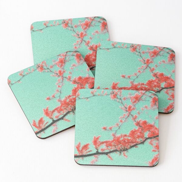 Item preview, Red Flowers in Craquelure designed and sold by Daizyner.