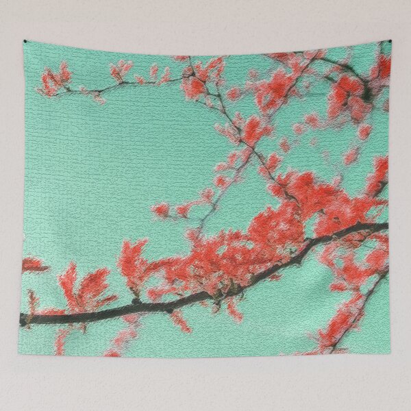 Item preview, Red Flowers in Craquelure designed and sold by Daizyner.