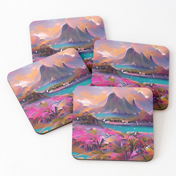 Item preview, South Pacific island Polynesia Travel Bora Bora designed and sold by CattlettArt.
