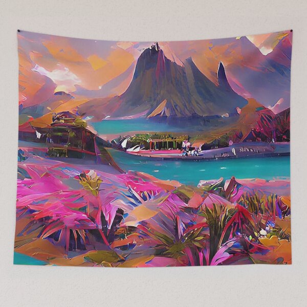 Item preview, South Pacific island Polynesia Travel Bora Bora designed and sold by CattlettArt.