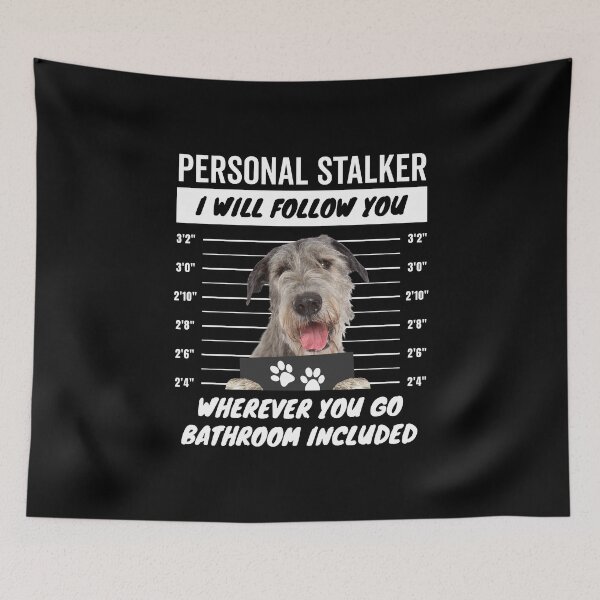 Item preview, Personal Stalker Dog – Irish Wolfhound designed and sold by More Cute Dogs.