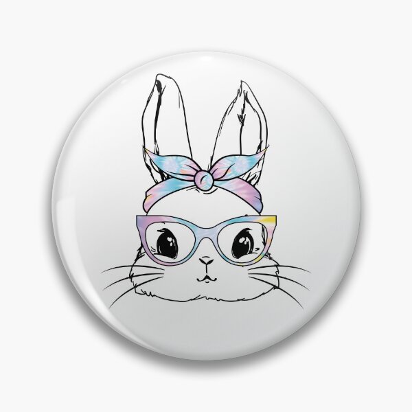 Item preview, Cute Bunny Face Tie Dye Glasses Easter Day Gift designed and sold by Tatus Brinal.