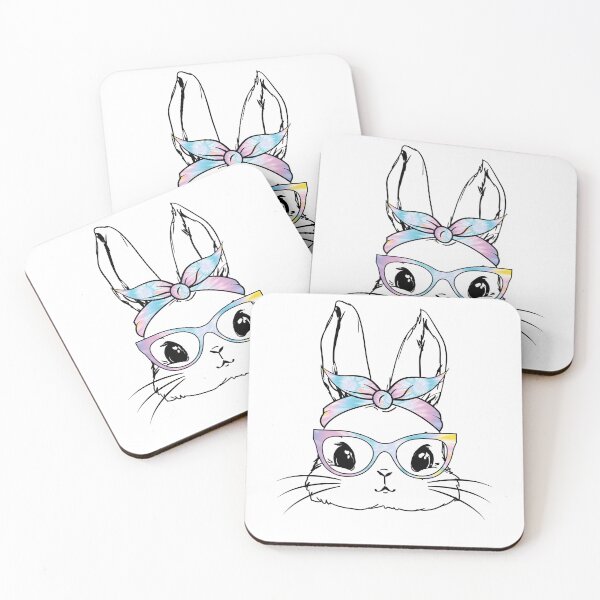 Item preview, Cute Bunny Face Tie Dye Glasses Easter Day Gift designed and sold by Tatus Brinal.