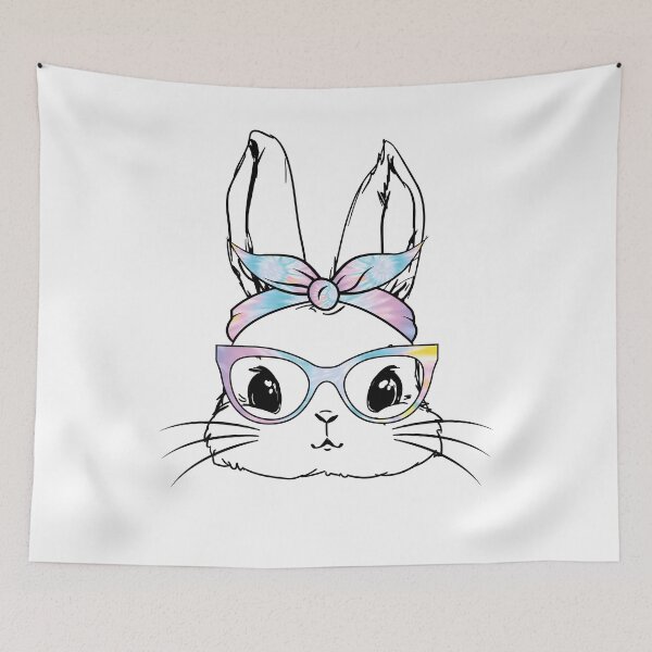 Item preview, Cute Bunny Face Tie Dye Glasses Easter Day Gift designed and sold by Tatus Brinal.