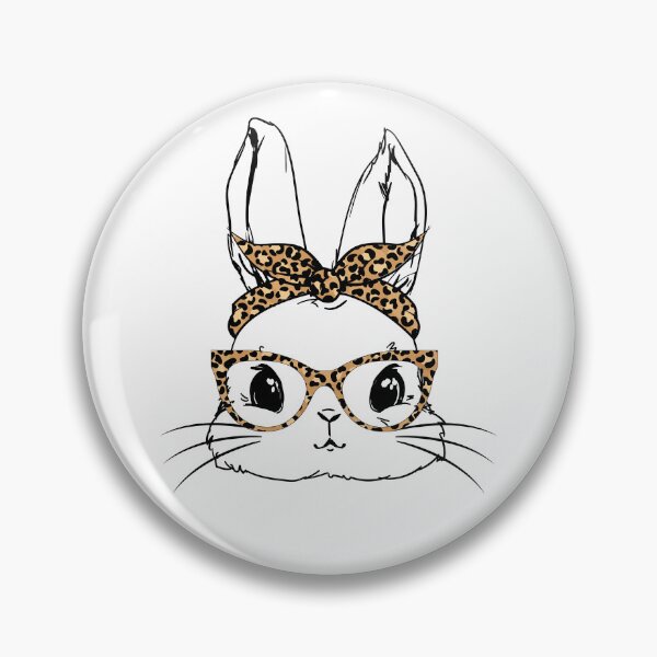 Item preview, Cute Bunny Face Leopard Glasses Easter Day designed and sold by Tatus Brinal.