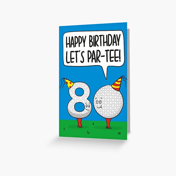 70th Birthday Golfer Greeting Cards for Sale