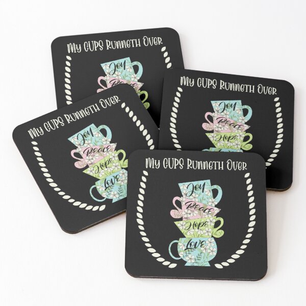 Item preview, My Cups Runneth Over Joy, Peace, Hope, Love designed and sold by Cedarrue.