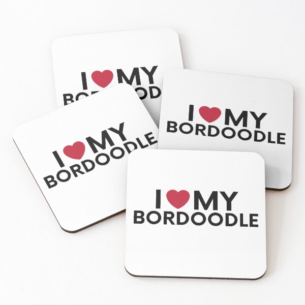 Item preview, i love my bordoodle dog, Border Collie poodle mix designed and sold by EChendesign.