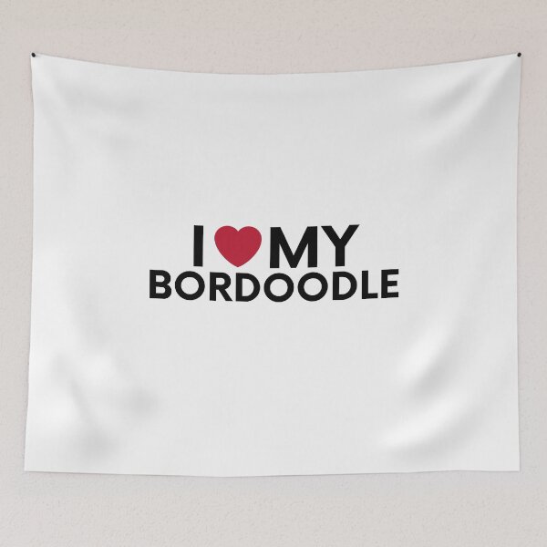 Item preview, i love my bordoodle dog, Border Collie poodle mix designed and sold by EChendesign.
